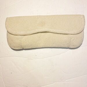 BAG By Joseph White Sequin Small Clutch